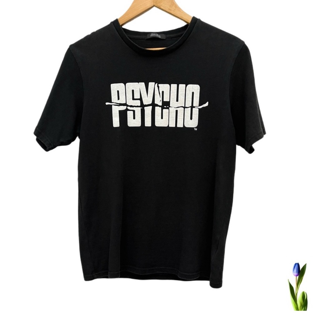 Undercover Psycho Black Short Sleeve Tee with Bold Graphic Japan Size 3 USA M